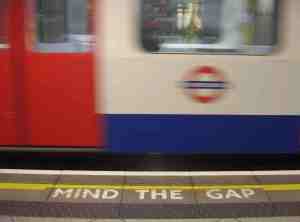 Mind the Gap notice London Underground